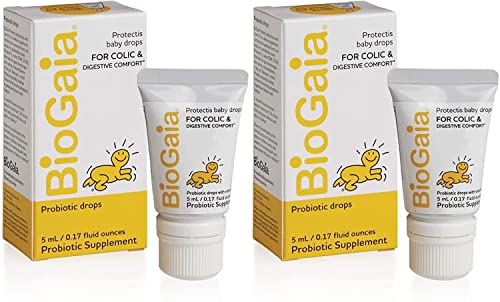 BioGaia Protectis Baby Probiotic Drops | Reduces Colic, Gas & Spit-ups | Healthy Poops | Reduces Crying & Fussing & Promotes Digestive Comfort | Newborns, Babies & Infants 0-12 Months | 2-Pack